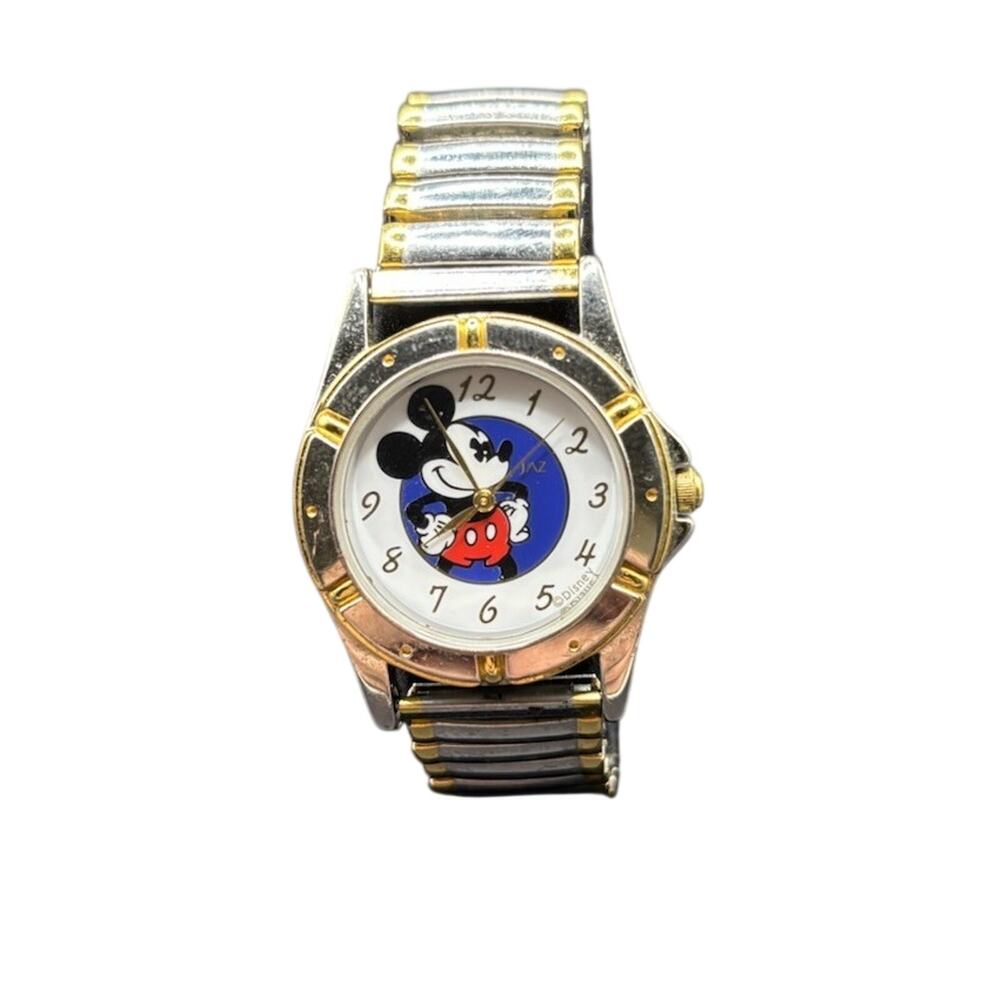 JAZ Disney Mickey Mouse Watch J121-X192 Two-Tone New Battery